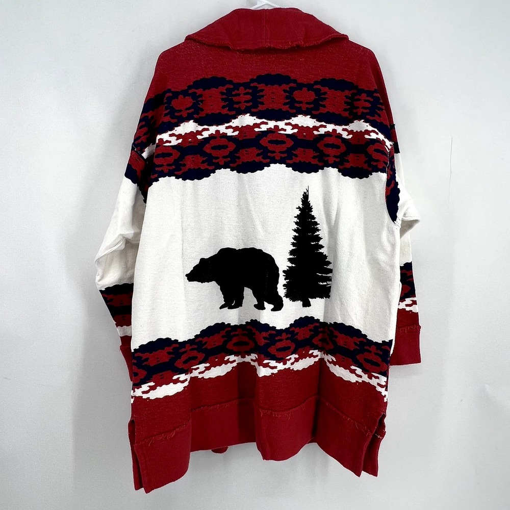 FREE PEOPLE MOVEMENT Size XS Southwestern Bear Print Novelty Towel Robe - Picture 4 of 5
